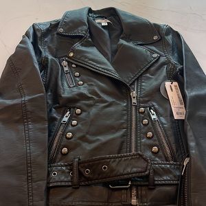 Amuse Society Black Biker Jacket - Size XS